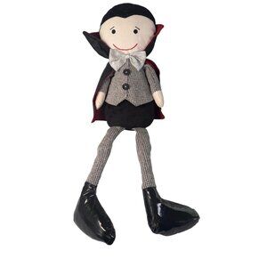 Studio 10.31 Plush Vampire 23“ Doll Weighted Halloween Shelf Sitter Dracula Goth